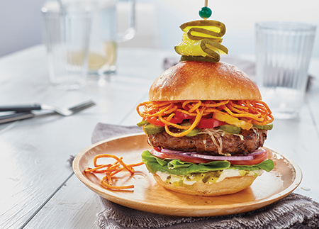 Kind of a Big Dill Sweet Potato Burger 