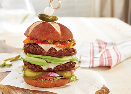 The Dill-icious Double Decker Burger 