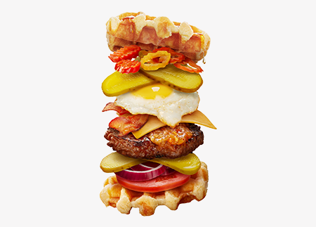 The Hot Waffle Burger