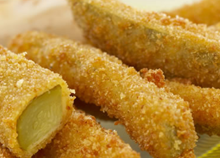 Spicy Fried Pickle Sticks and Dip