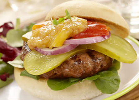 Recipe Image of Extreme Garlic Burgers with Onion Garlic Aioli