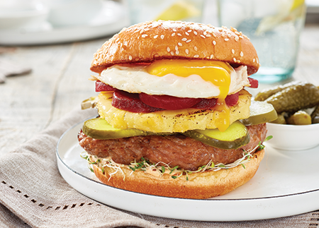 Burger à l’envers à l’ananas 